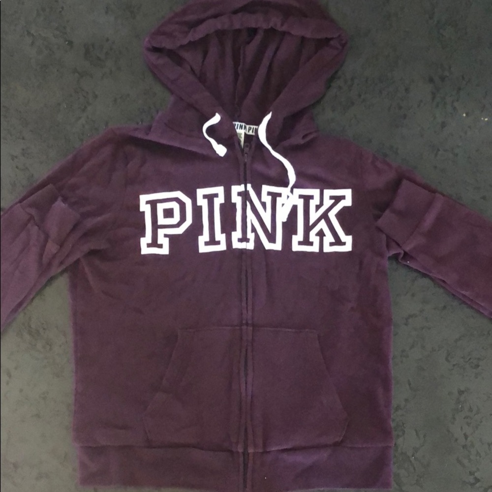 Pink Zip Up Sweatshirt